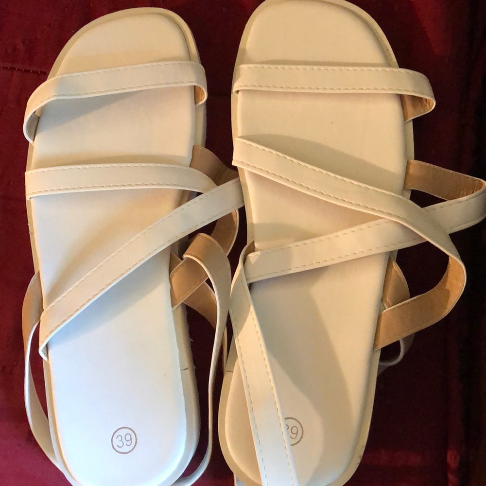 White sandals